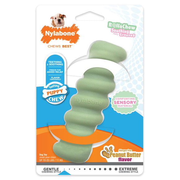 Nylabone Sensory Material Puppy Teething Toy (Small/Regular - Up to 25 Ibs.)