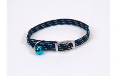 Coastal Li'l Pals Elasticized Safety Kitten Collar Refl Threads Black 5/16X8in (Blue)