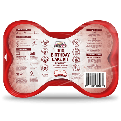 Puppy Dog Birthday Cake Kit Red Velvet