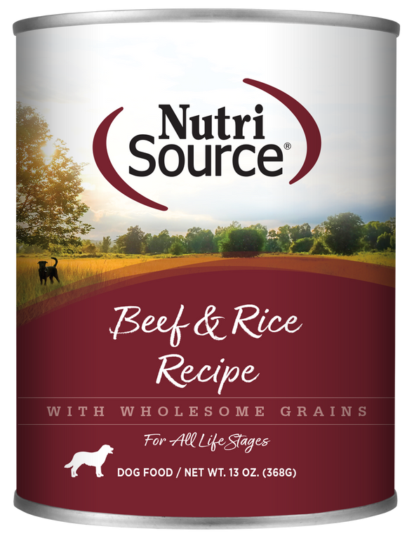 NutriSource® Beef & Rice Recipe Healthy Wet Dog Food