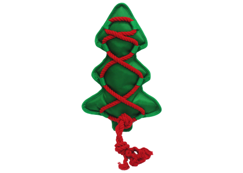 MultiPet Cross-Ropes Holiday Christmas Tree Dog Toy