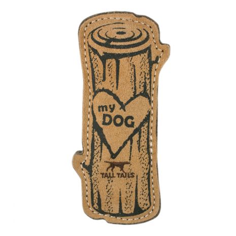 Tall Tails Natural Leather Love My Dog Log Toy