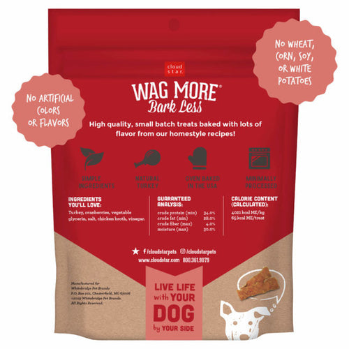 Cloud Star WAG MORE BARK LESS JERKY: TURKEY & CRANBERRY