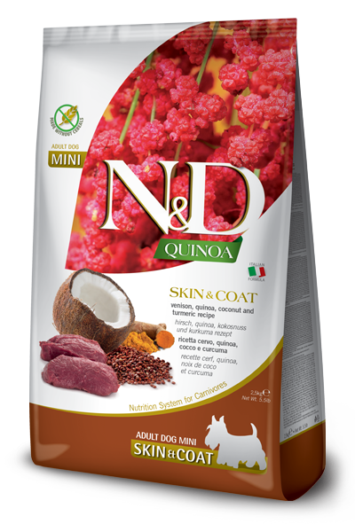 Farmina N&D Quinoa Skin & Coat Venison Mini Adult Dog Food (5.5 LB)