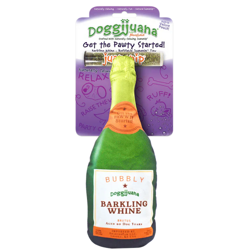 Doggijuana Get the Pawty Started Refillable Barkling Whine Dog Toy (Medium)