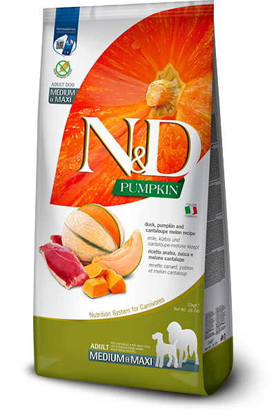 Farmina N&D Pumpkin Grain-Free Canine Duck & Cantaloupe Melon Adult Medium & Maxi