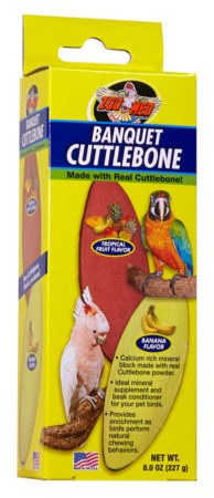 Zoo Med Banquet Cuttlebone - Tropical Fruit & Banana Flavor (Large (8 oz) - 2 Pack)