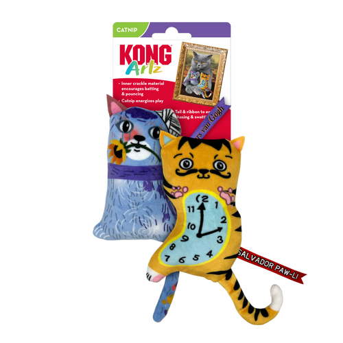 KONG Artz Picasso / Van Gogh Catnip Cat Toy 2 Pack (One Size)