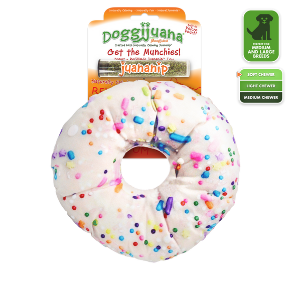 Doggijuana Get the Munchies Refillable Donut Toy