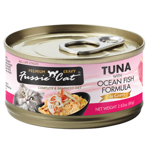 Fussie Cat Tuna with Ocean Fish Formula in Gravy Cat Food