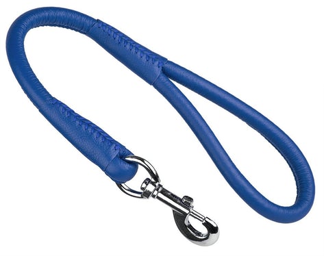 Dogline Soft Leather Round Traffic Lead