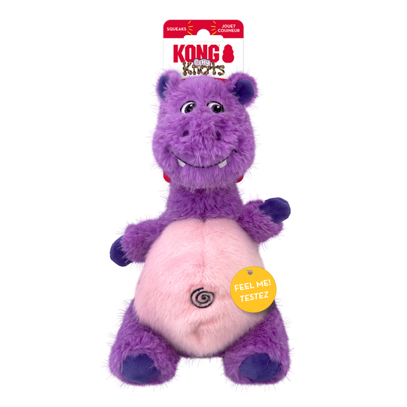 KONG Knots Belly Hippo Dog Toy