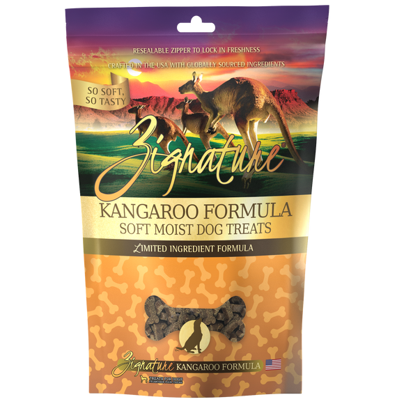 Zignature Kangaroo Formula Soft Moist Dog Treats (4 oz - New Heart Shape)