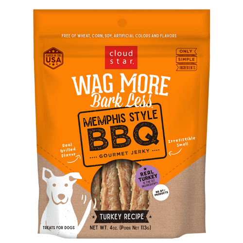 Cloud Star Wag More Bark Less Memphis Style BBQ Turkey Jerky