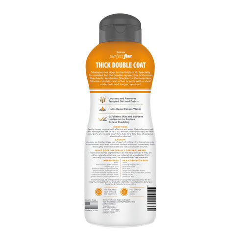 TropiClean PerfectFur Thick Double Coat Shampoo for Dogs (16 oz)