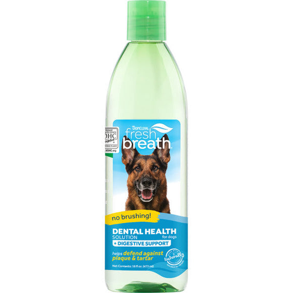 TropiClean Fresh Breath Dental Health Solution Plus Digestive Support for Dogs