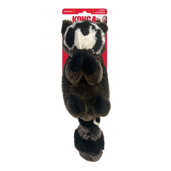 Kong Wild Low Stuff Creatures Dog Toy Raccoon Medium