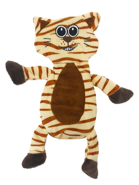 Dogline Tiger Crinkle Flat Dog Toy
