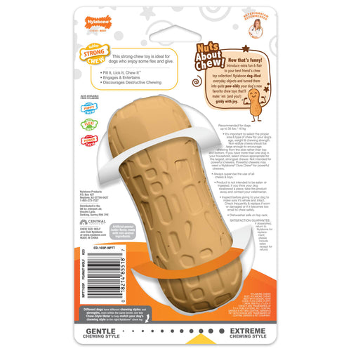 Nylabone Strong Chew Fillable Peanut Dog Toy