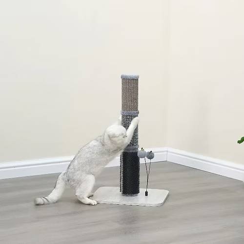 PetPals® Urbane Grey Multi-Activity Scratching Post
