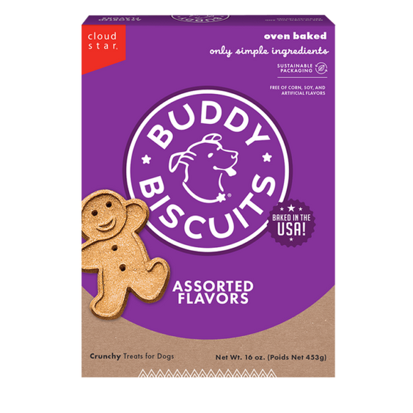 Cloud Star Buddy Biscuits Healthy Whole Grain Oven Baked Treats: Assorted Flavors