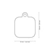 MyFamily Hushtag Blue Aluminum Square ID Tag with Rubber
