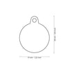 MyFamily Hushtag Black Aluminum Circle ID Tag with Rubber
