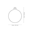 MyFamily Shine Big Black Glitter Circle White Paw ID Tag