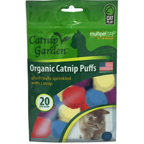 MULTIPET ORGANIC CATNIP GARDEN PUFFS (20 PK)