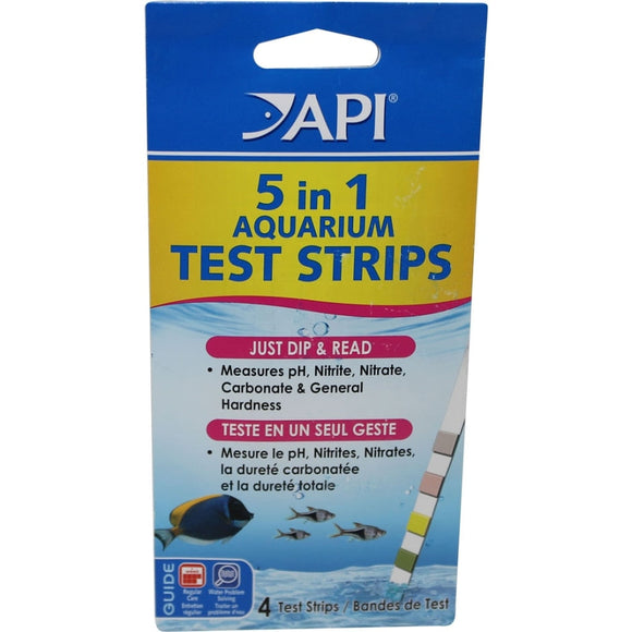 API 5 IN 1 AQUARIUM TEST STRIPS (4 COUNT)