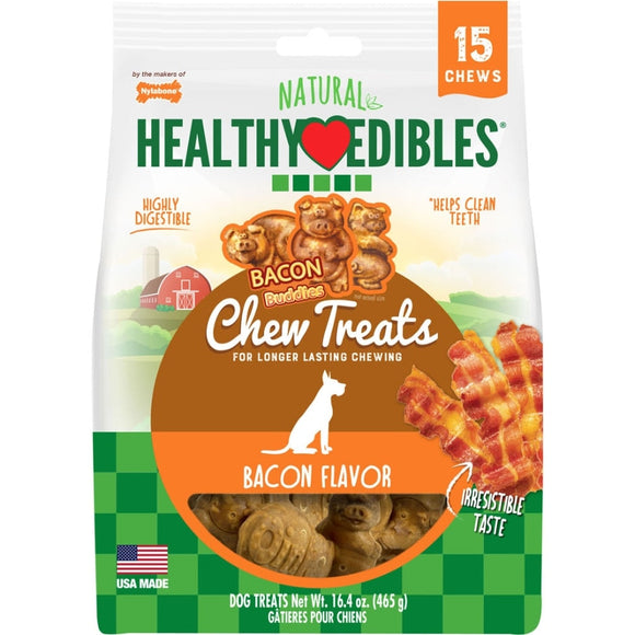 Nylabone Healthy Edibles Natural Chew Bacon Buddies (Bacon)