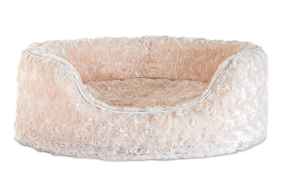 Fur Ultra Plush Faux Fur Oval Lounger Pet Bed