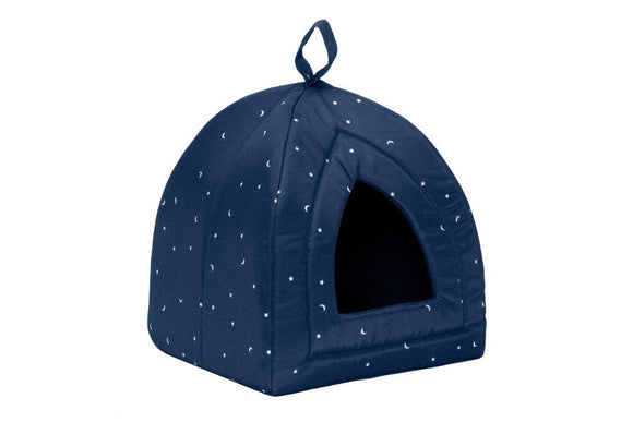 Fleece Pet Tent Night Sky Cat Bed