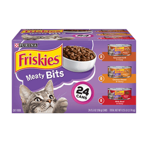 Purina Friskies Meaty Bits Gourmet Grill, Chicken & Beef Wet Cat Food