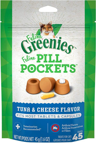 Greenies Pill Pockets Tuna & Cheese Flavored Feline Cat Treats