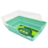 Oxbow Enriched Life Rectangle Litter Pan with Removable Shield (Teal)