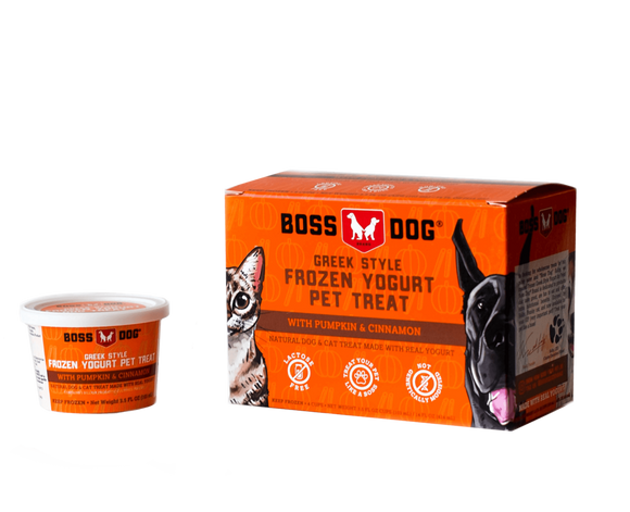 Boss Dog Greek Style Pumpkin And Cinnamon Frozen Yogurt Pet Treat