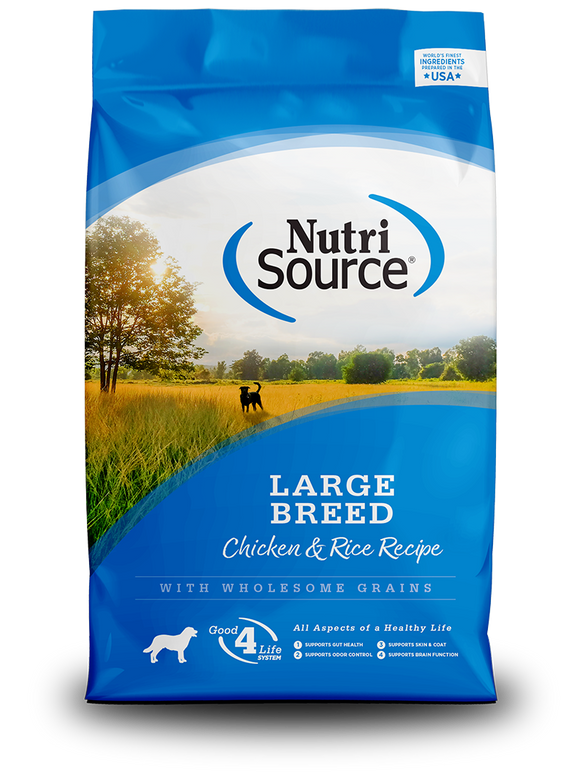KLN NutriSource Large Breed Chicken & Rice Recipe Dry Dog Food (26 lb)