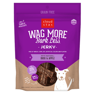 Cloud Star Wag More Bark Less Jerky: Duck & Apple Dog Treats