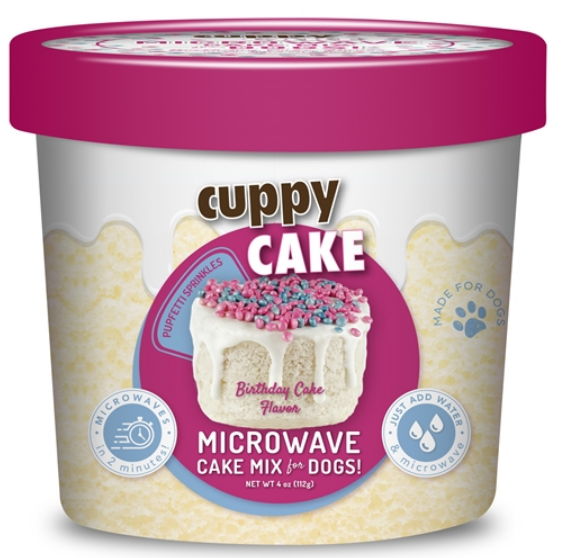 Puppy Cake Cuppy Cake - Microwave Cake in A Cup for Dogs - Birthday Cake Flavored with Pupfetti Sprinkles