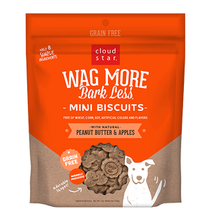 Cloud Star Wag More Bark Less Mini Biscuits with Peanut Butter & Apples