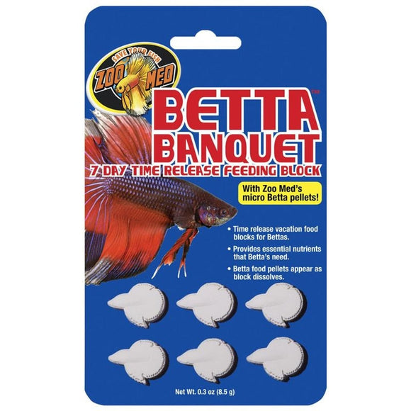 ZOO MED BETTA BANQUET 7 DAY TIME RELEASE FEEDING BLOCK